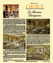 Editors Choice - Le Meurice Banquets